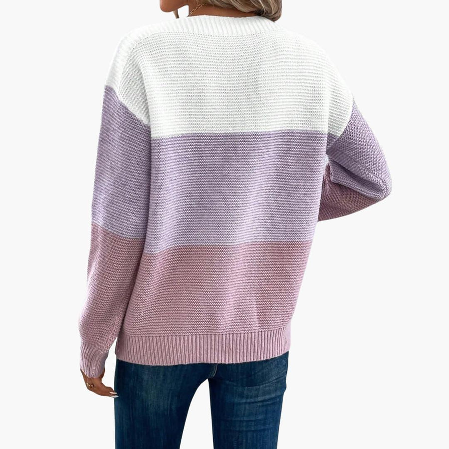 Oceane | Ombre Knit Jumper with Long Sleeves and Pullover Style view 2