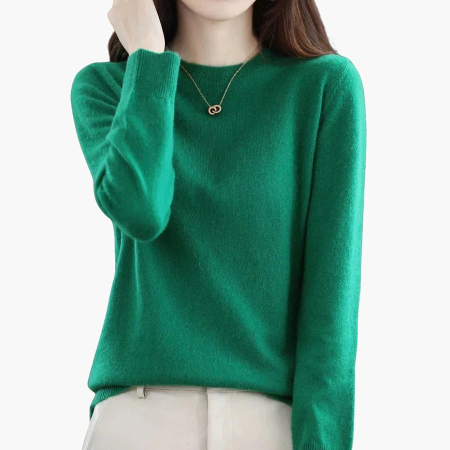 Persephone | Chunky Knit Jumper with Long Sleeves and Round Neckline view 11