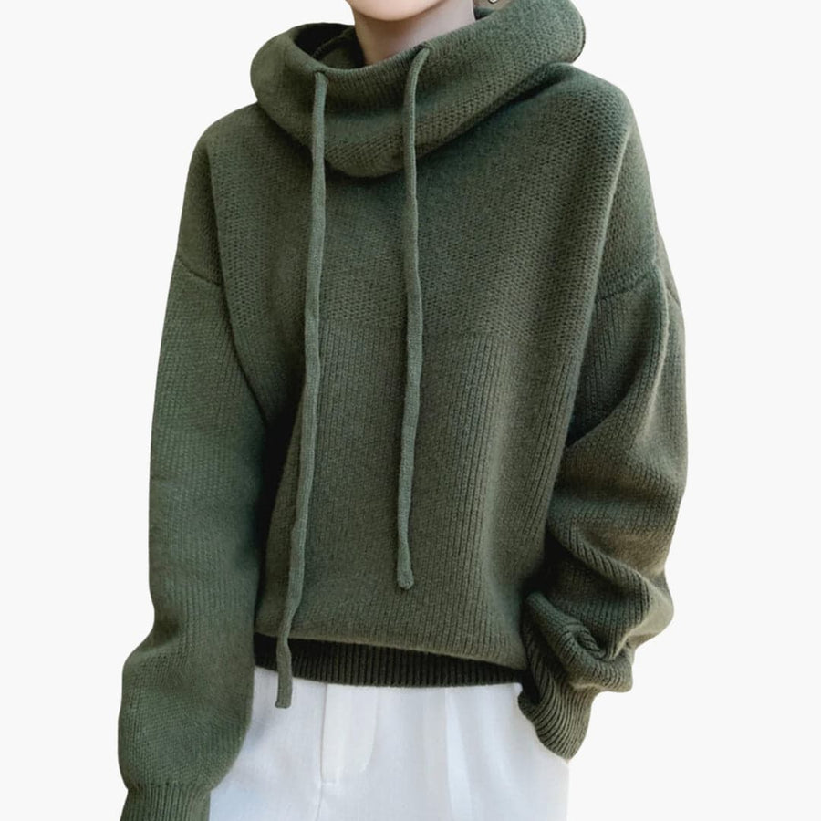 Ulrike | Turtleneck Jumper with Long Sleeves and Drawstring Detail view 4