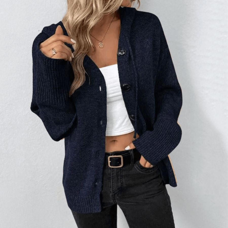 Darcy | Women's Winter Cardigan – Cosy Hooded Button-Front view 6
