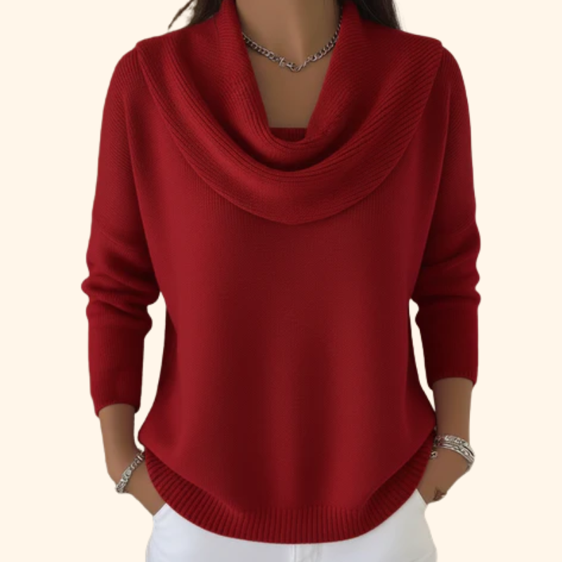 Rosalyn | Draped Cowl Neck Sweater