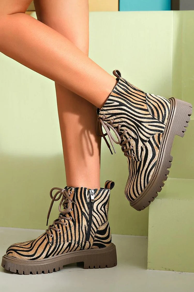 Lilibet | Side Zip Animal Print Boots view 3