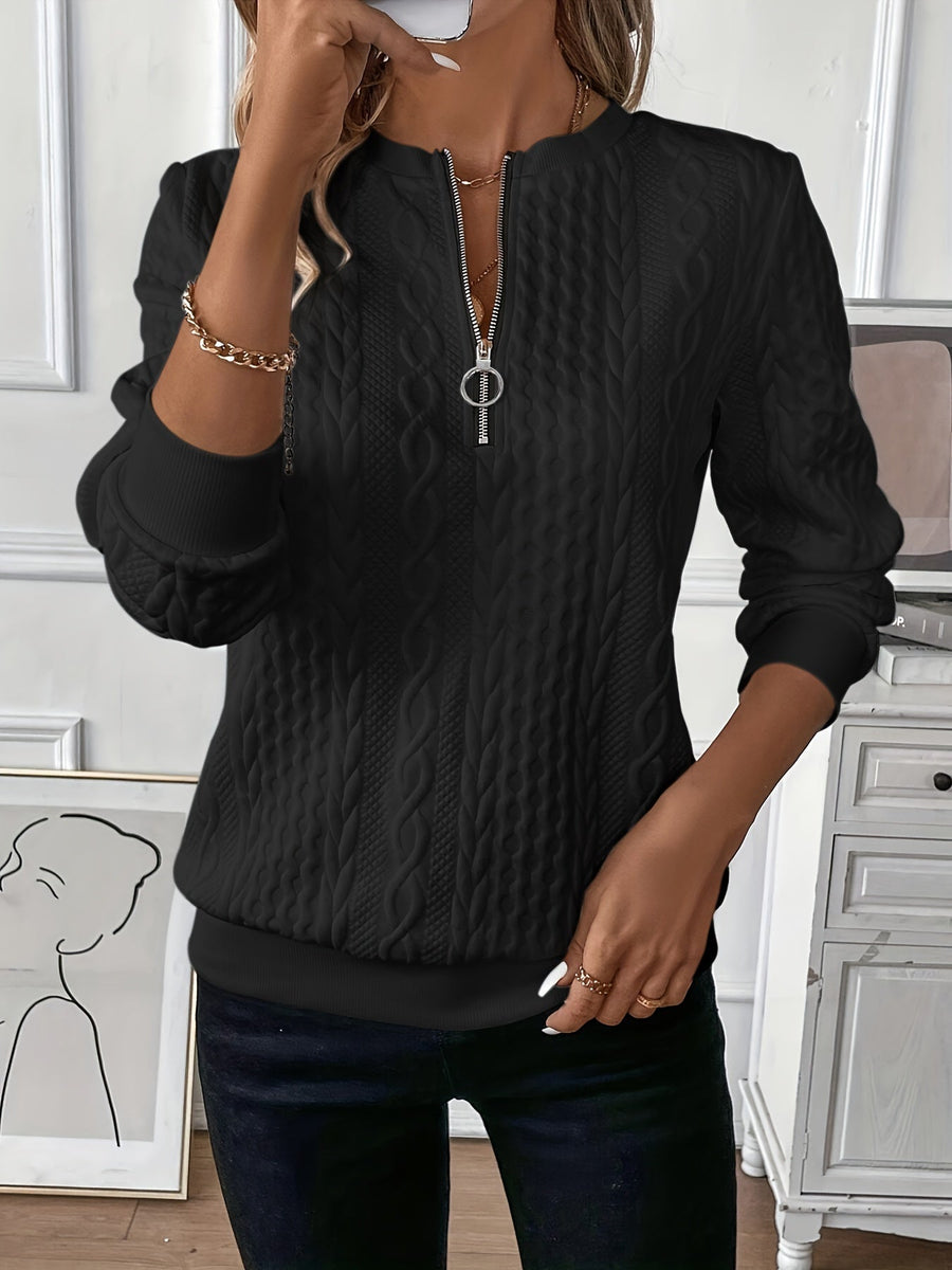 Rosalind | Modern Zip-Up Sweater view 6
