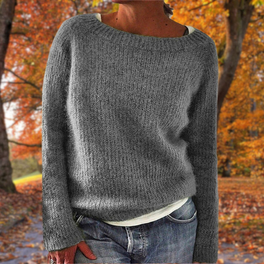 Marceline | Boat Neck Layered Knit Sweater view 4