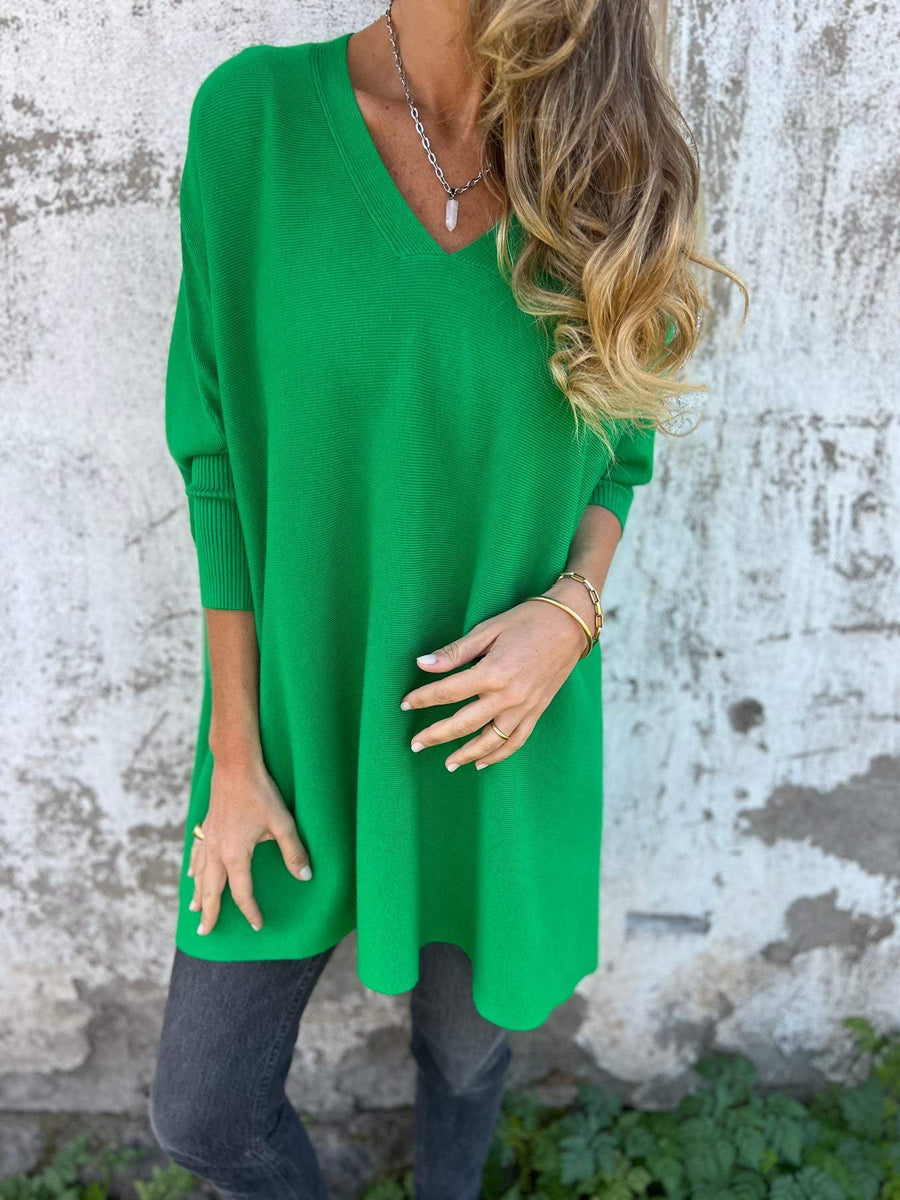 Althea | Oversized V-Neck Tunic Sweater view 5