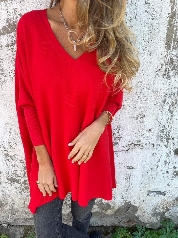 Althea | Oversized V-Neck Tunic Sweater view 6