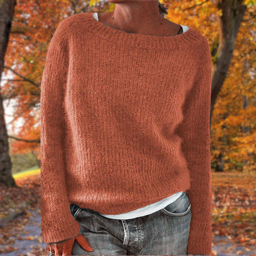 Marceline | Boat Neck Layered Knit Sweater view 6