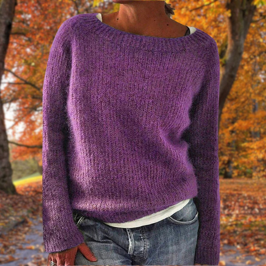 Marceline | Boat Neck Layered Knit Sweater view 7
