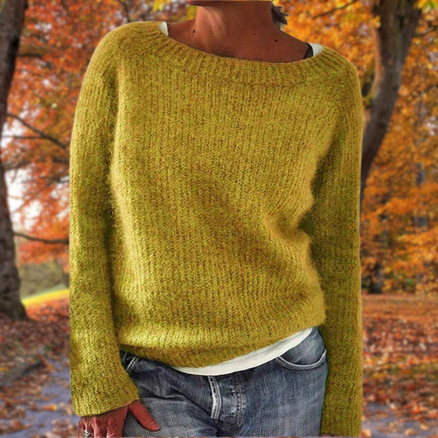 Marceline | Boat Neck Layered Knit Sweater view 1