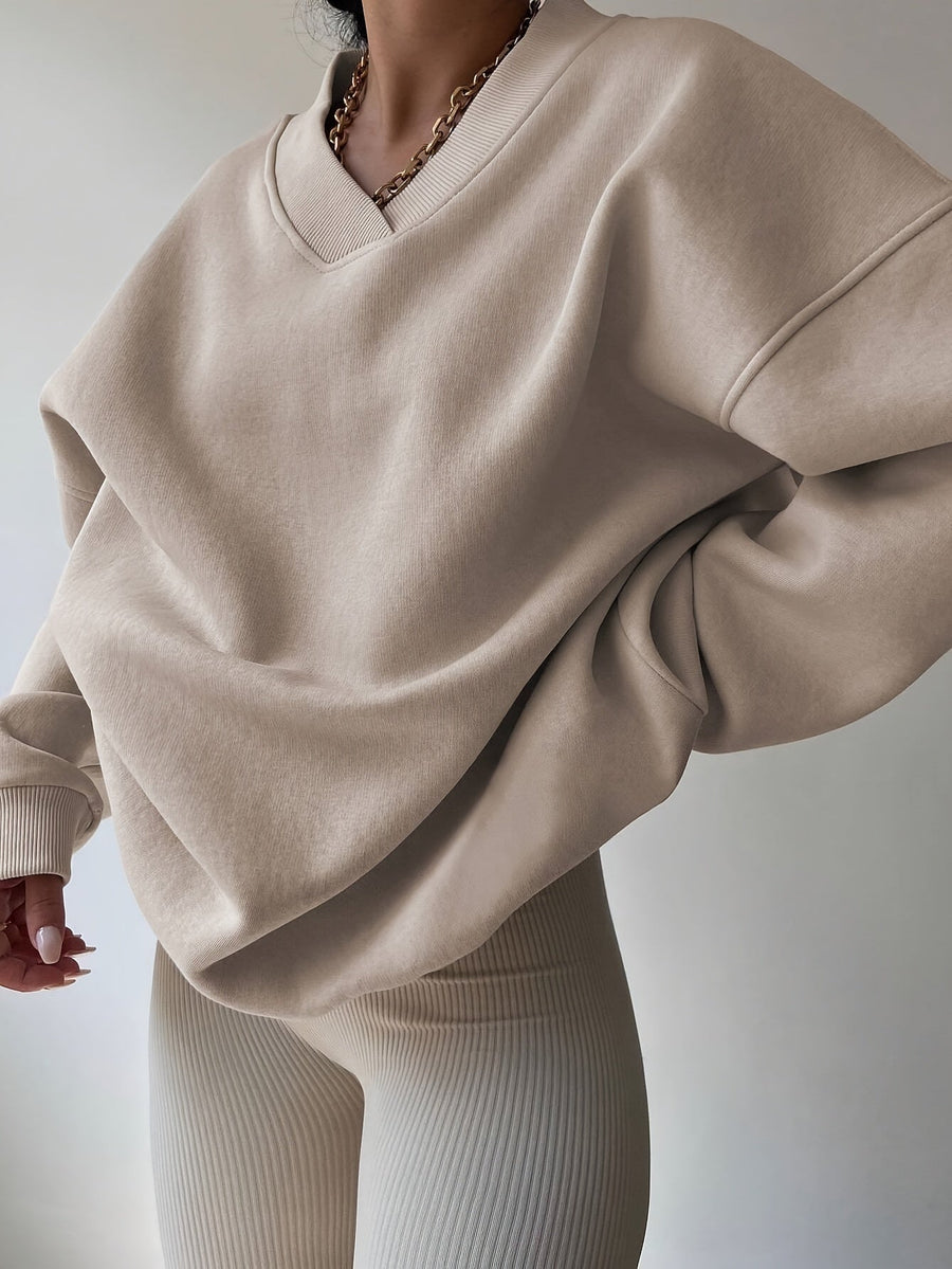 Hazel | Women's Half Zip Sweatshirt – Relaxed Quarter Zip Pullover view 2