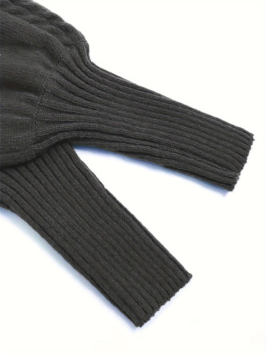 Eloise | Women's Mock Neck Sweater – Textured Knit Half Zip Collar Pullover view 17