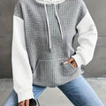 Brenna | Women's Waffle Knit Hoodie – Oversized Cozy Pullover Sweatshirt