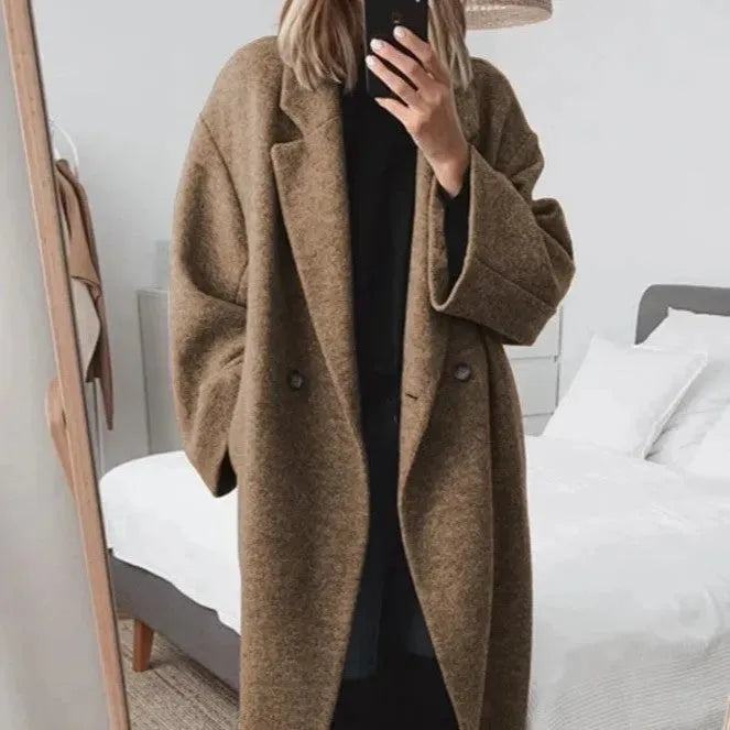 Dulcie | Women's Winter Coat – Relaxed Fit Long Coat view 3