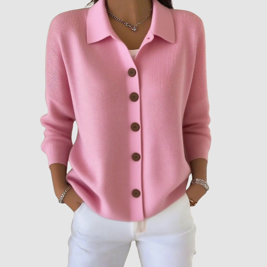 Marielena | Knit Cardigan with Button-Up Closure and Relaxed Fit view 2