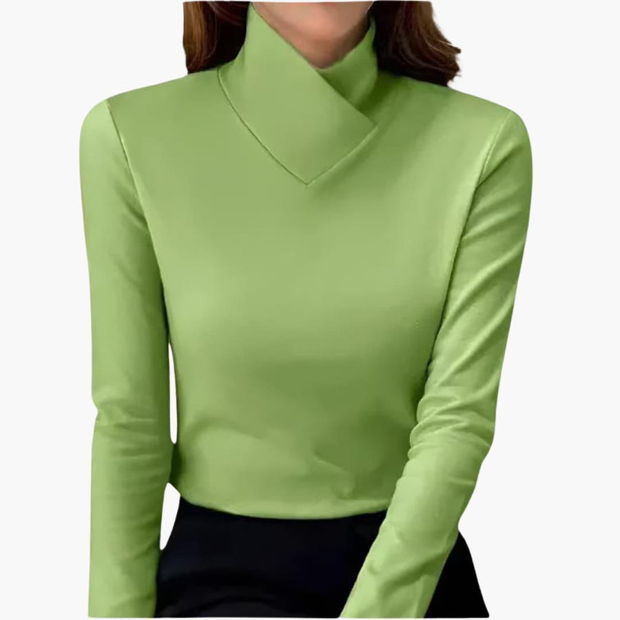 Liora | High-Collar Jumper with Long Sleeves and Regular Fit view 2