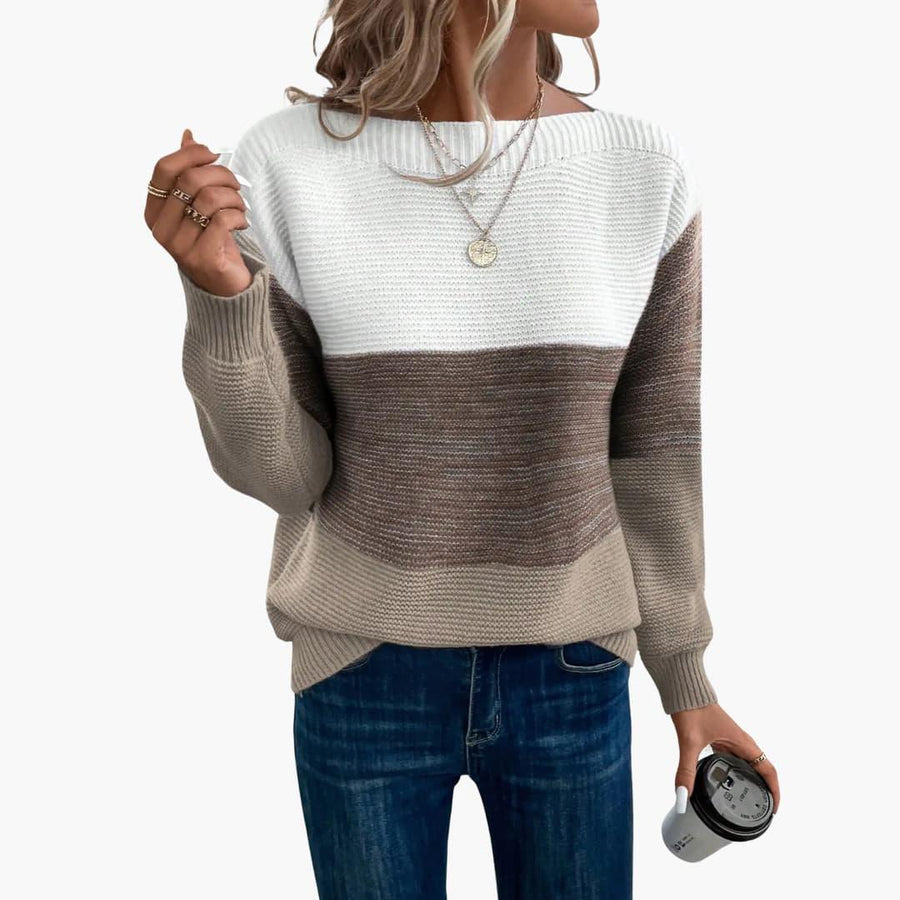 Oceane | Ombre Knit Jumper with Long Sleeves and Pullover Style view 4