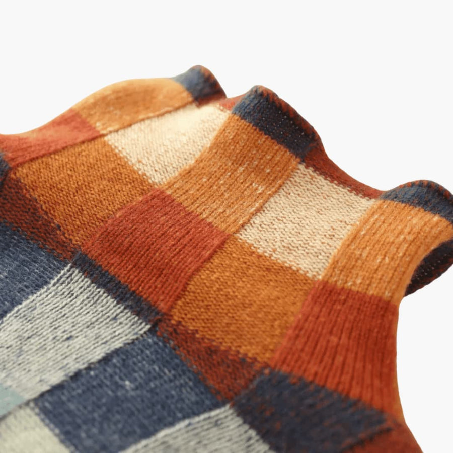 Anthea | Patchwork Turtleneck Jumper with Long Sleeves and Ribbed Cuffs view 6