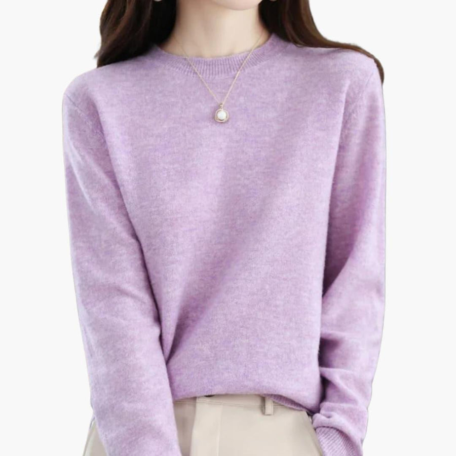 Persephone | Chunky Knit Jumper with Long Sleeves and Round Neckline view 10