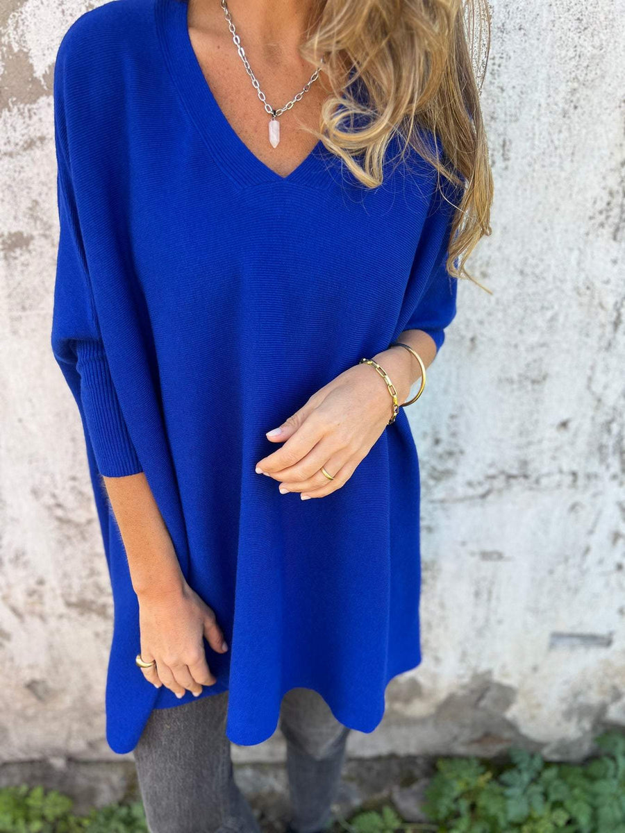 Althea | Oversized V-Neck Tunic Sweater view 4