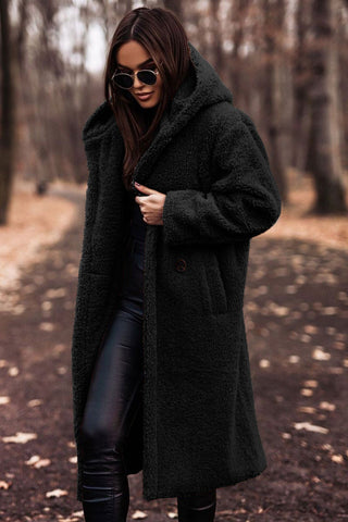 Tamsin | Women's Faux Fur Coat – Hooded Winter, Plus Size view 6