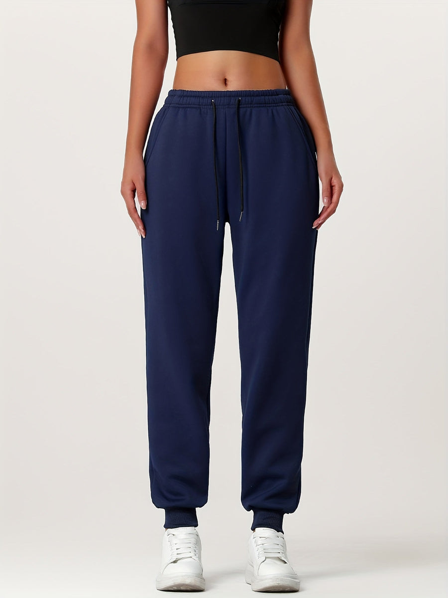 Fiona | Women's Lined Joggers – Cuffed Warm Winter Sweatpants view 14