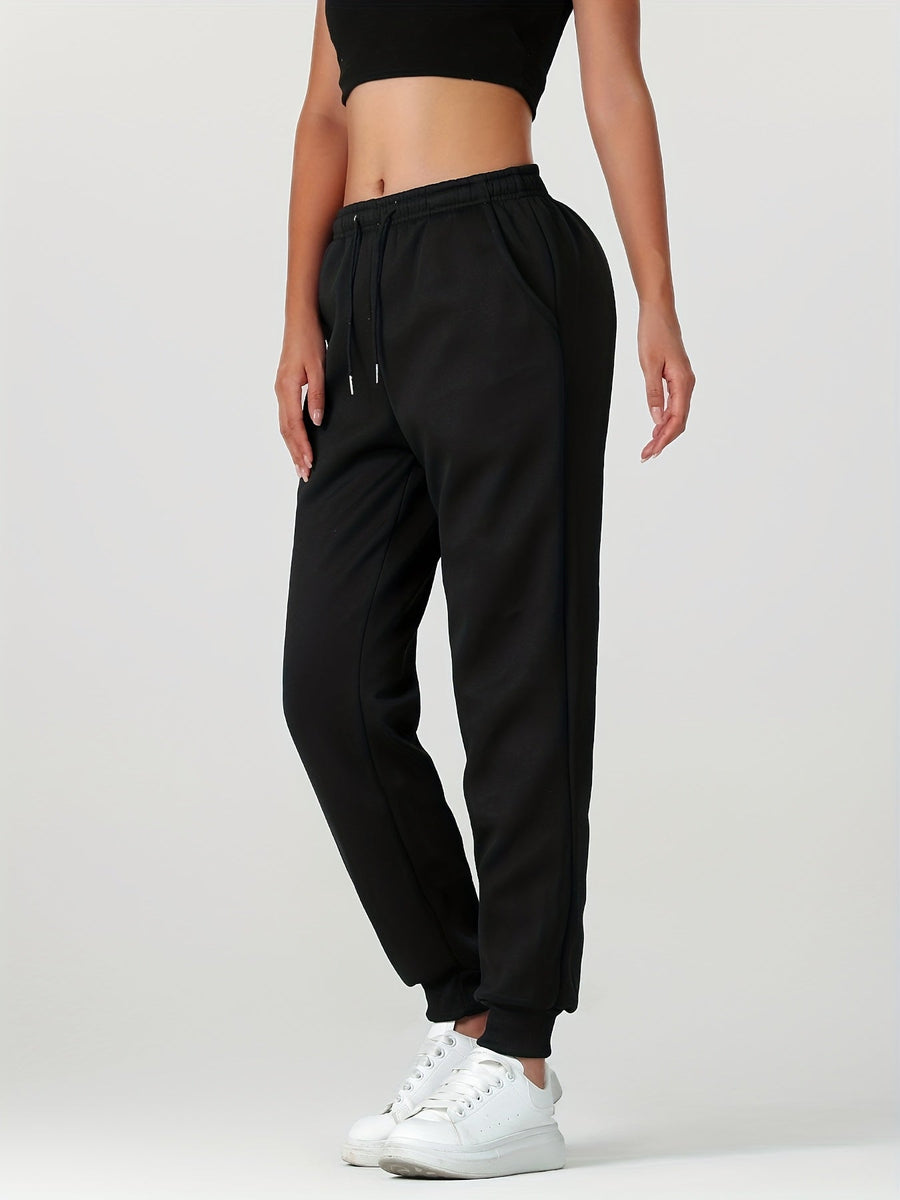 Fiona | Women's Lined Joggers – Cuffed Warm Winter Sweatpants view 4