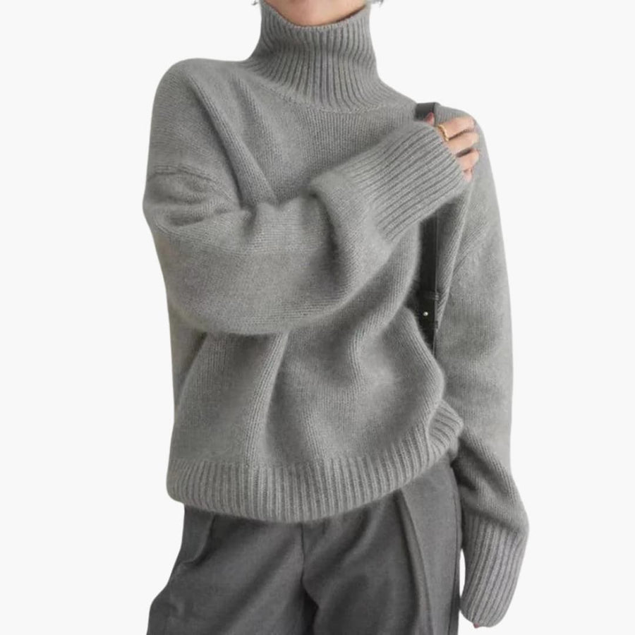 Natalia | Turtleneck Jumper with Long Sleeves and Ribbed Hem view 5