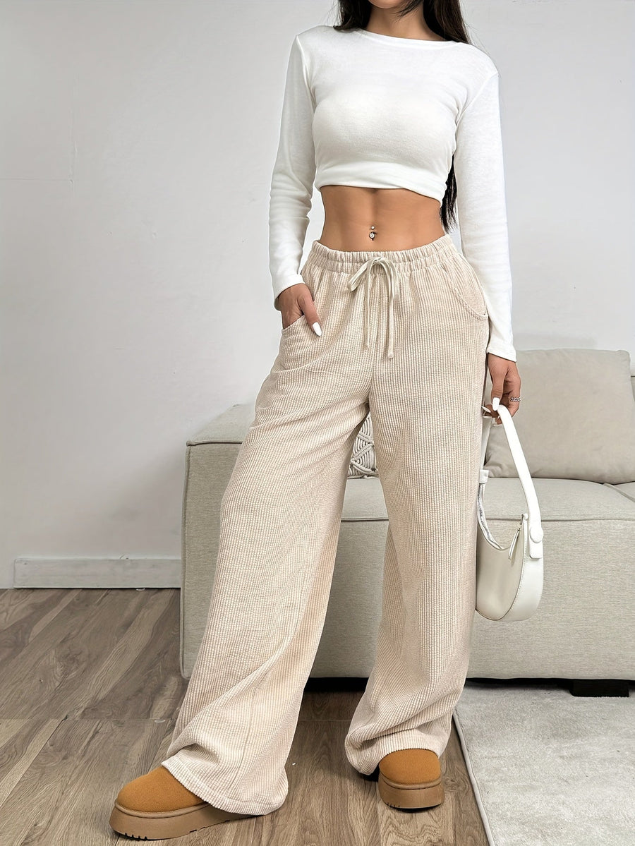 Marion | Women's Wide Leg Trousers – Relaxed Flowy Pants view 5