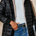 Isla | Women's Quilted Long Coat – Lined Longline Winter Puffer Coat