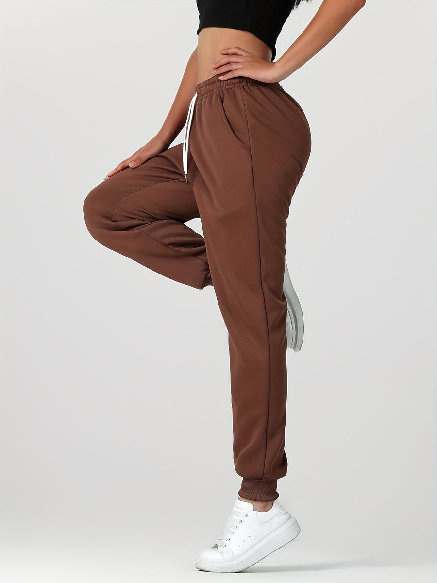 Fiona | Women's Lined Joggers – Cuffed Warm Winter Sweatpants view 19