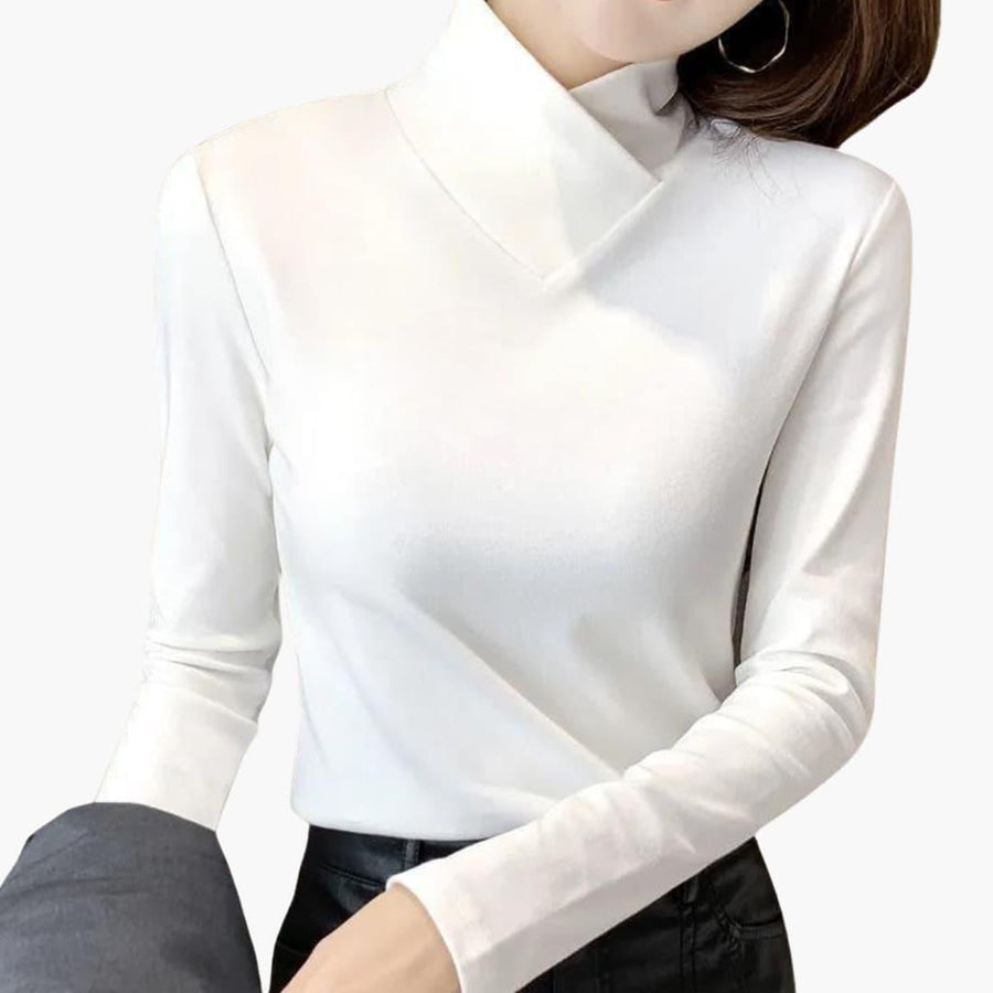 Liora | High-Collar Jumper with Long Sleeves and Regular Fit view 6