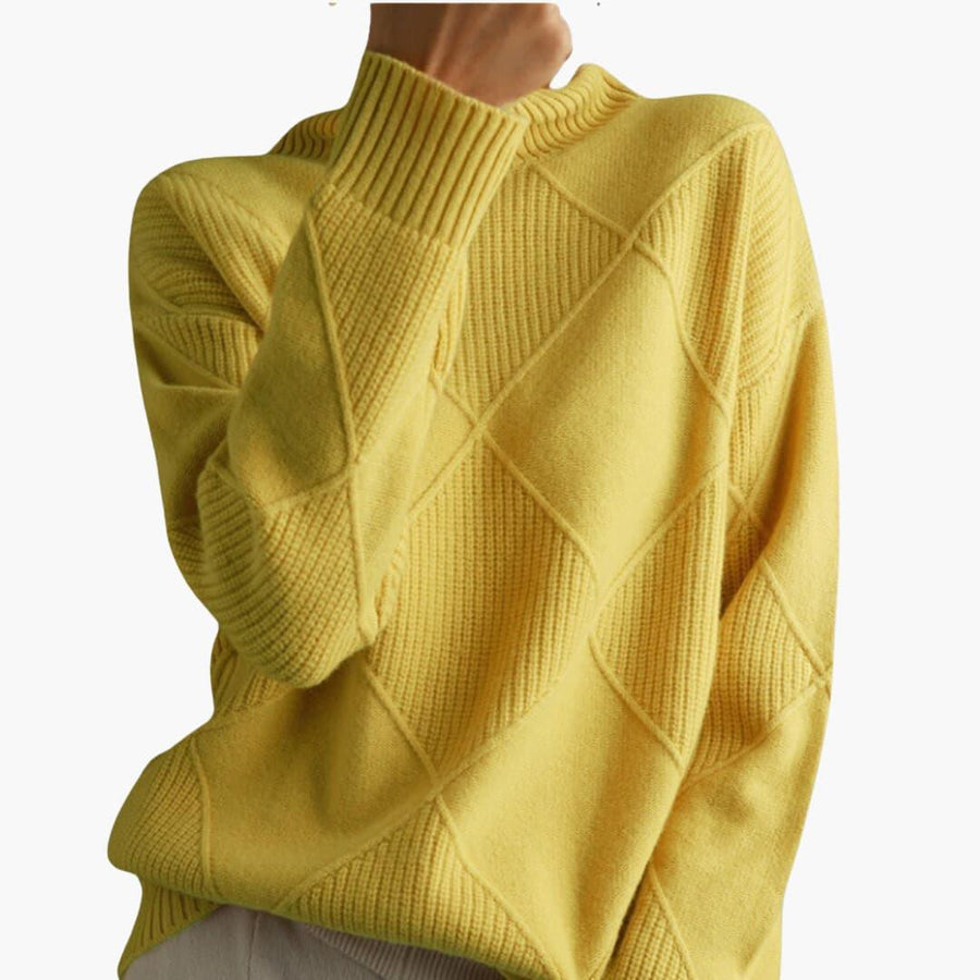 Selah | Ribbed Turtleneck Jumper with Long Sleeves and Fitted Silhouette view 7