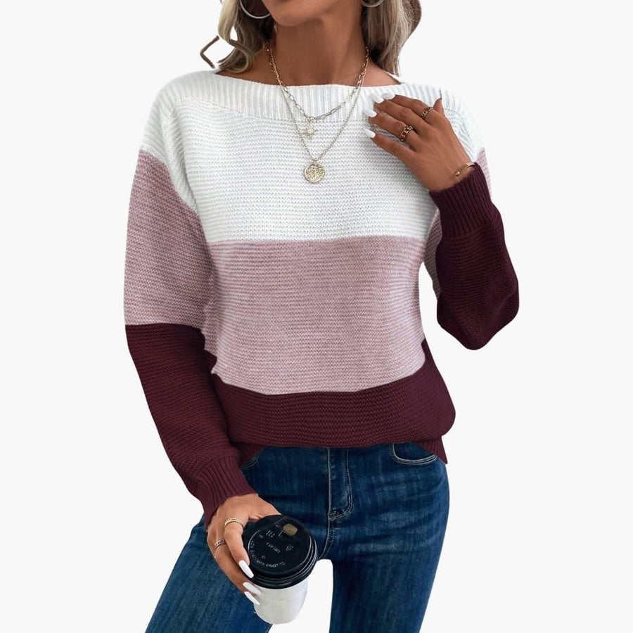 Oceane | Ombre Knit Jumper with Long Sleeves and Pullover Style view 8