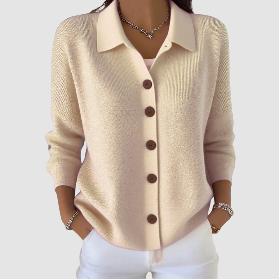 Marielena | Knit Cardigan with Button-Up Closure and Relaxed Fit view 5