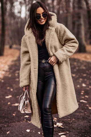Tamsin | Women's Faux Fur Coat – Hooded Winter, Plus Size
