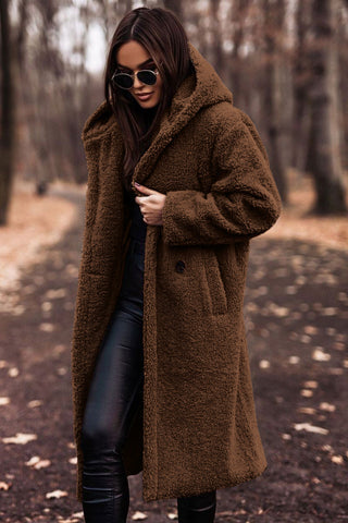 Tamsin | Women's Faux Fur Coat – Hooded Winter, Plus Size view 3