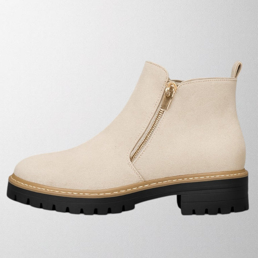 Griet | Side Zipper Closure Rounded Toe Boots view 3
