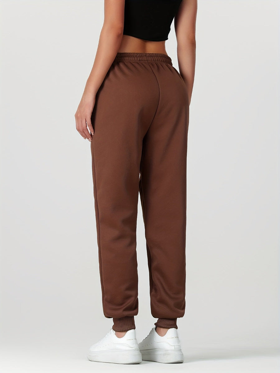 Fiona | Women's Lined Joggers – Cuffed Warm Winter Sweatpants view 17
