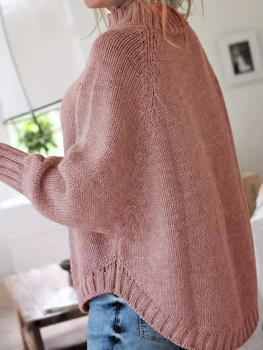 Gwendolyn | Women's Turtleneck Sweater – Cable Knit High Neck Winter Pullover view 5