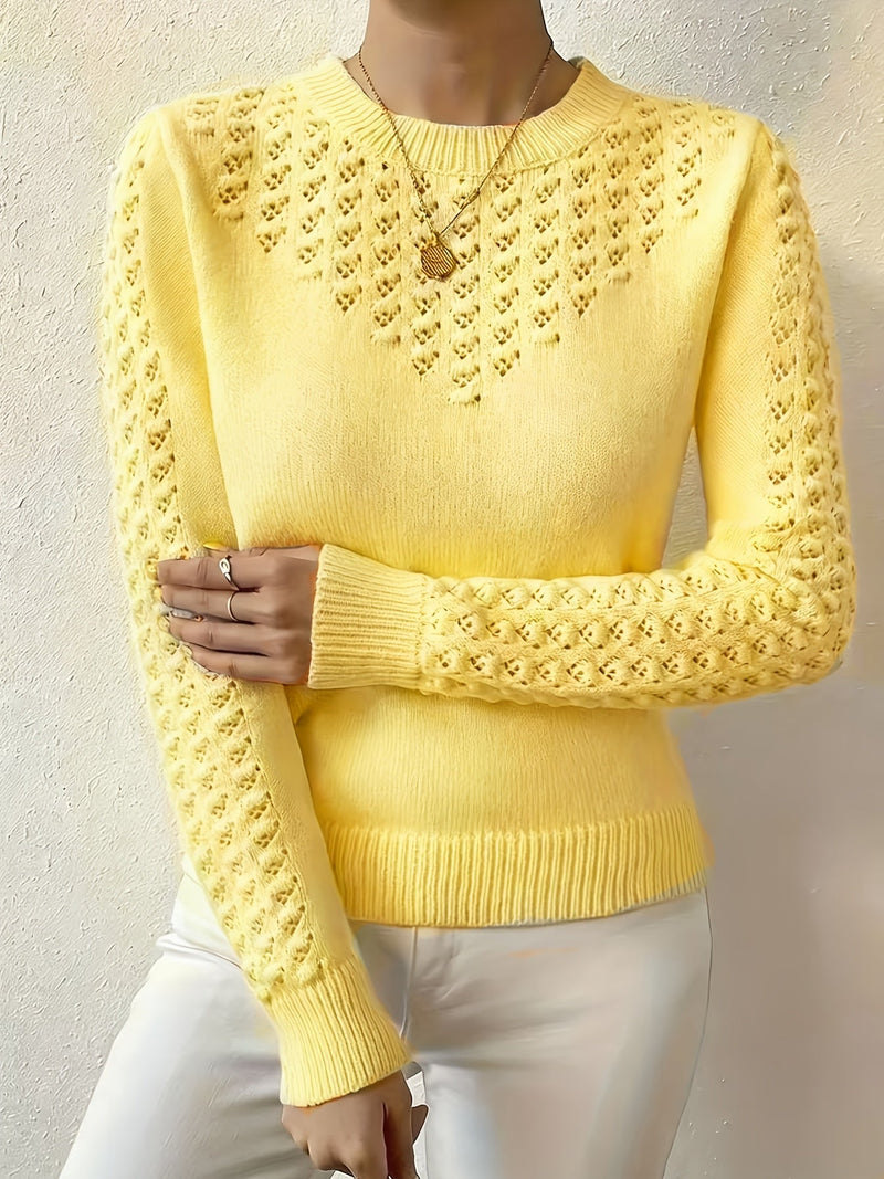 Bettany | Pointelle Crew Neck Sweater