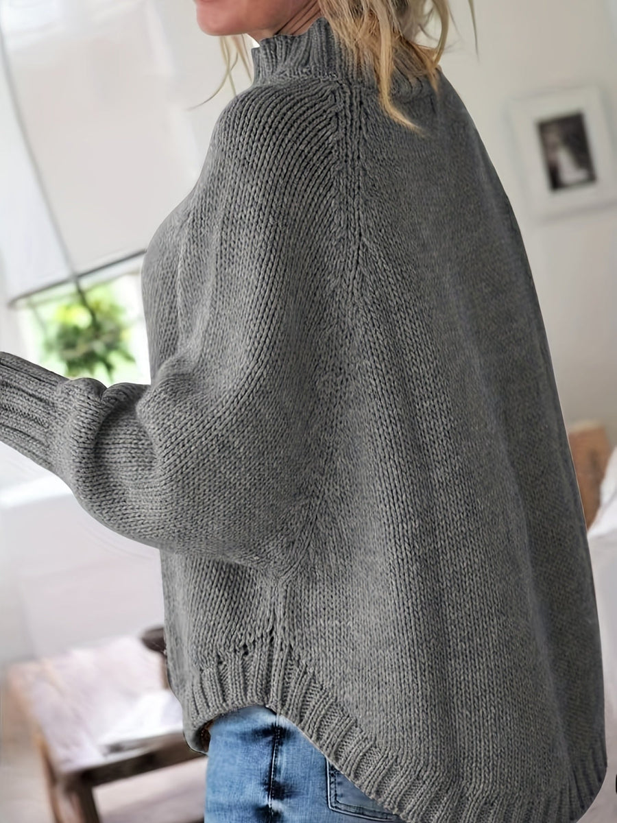 Gwendolyn | Women's Turtleneck Sweater – Cable Knit High Neck Winter Pullover view 2