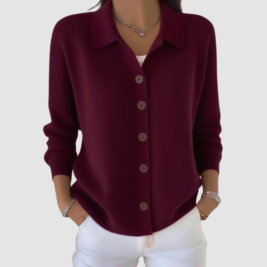 Marielena | Knit Cardigan with Button-Up Closure and Relaxed Fit view 4