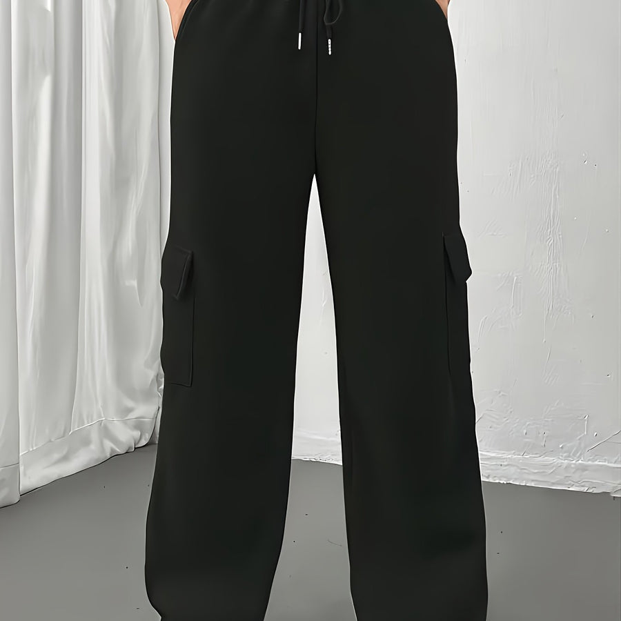 Nina | Women's Cargo Joggers – Relaxed Fit Pocket Sweatpants view 6