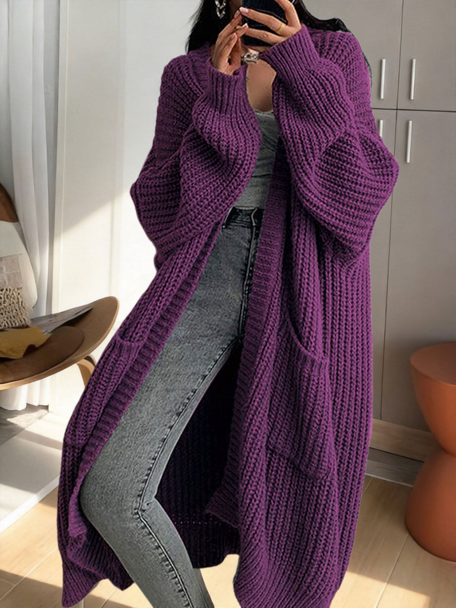 Noelle | Women's Winter Cardigan – Oversized Longline Duster with Pockets view 5