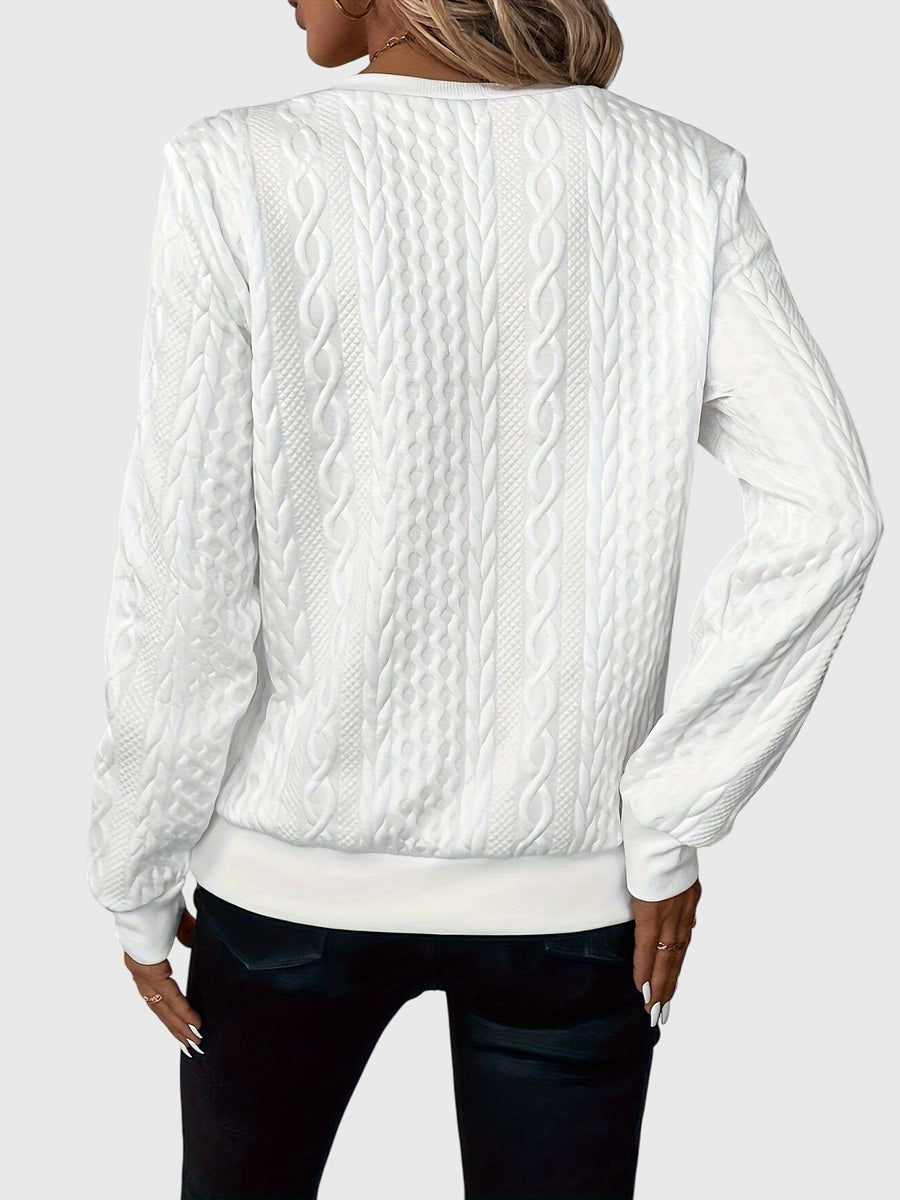 Casimira | Cable Knit Quarter-Zip Sweater view 8