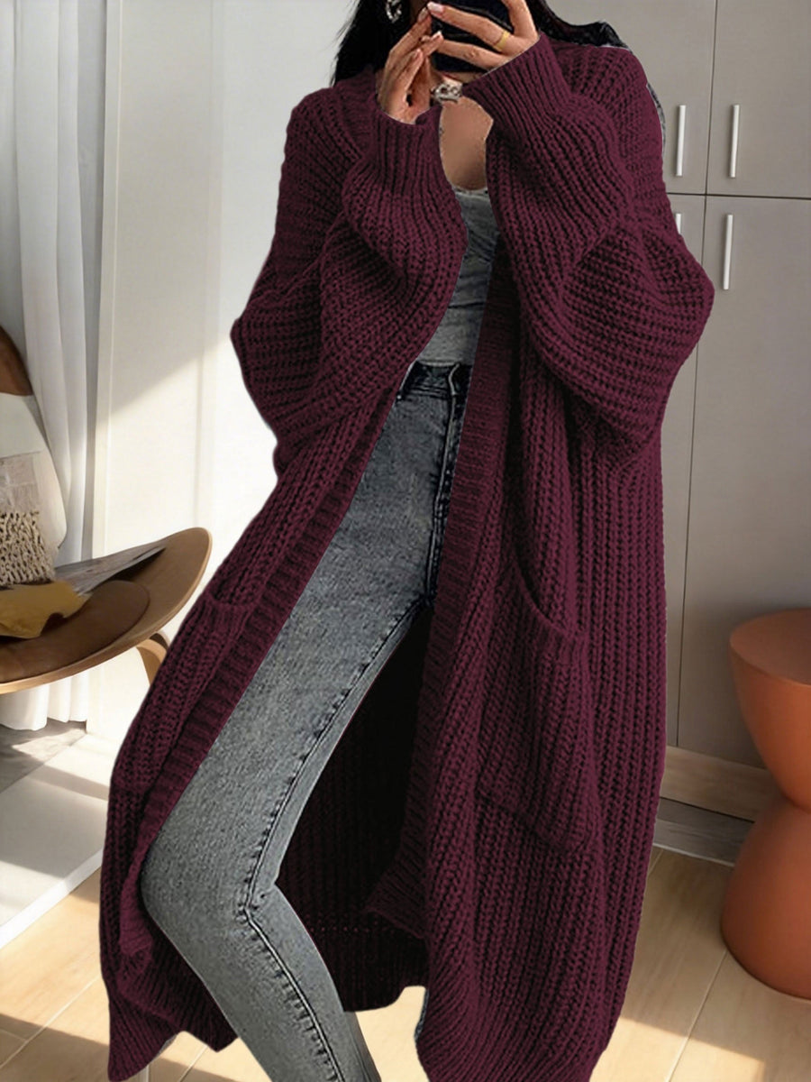 Noelle | Women's Winter Cardigan – Oversized Longline Duster with Pockets view 2