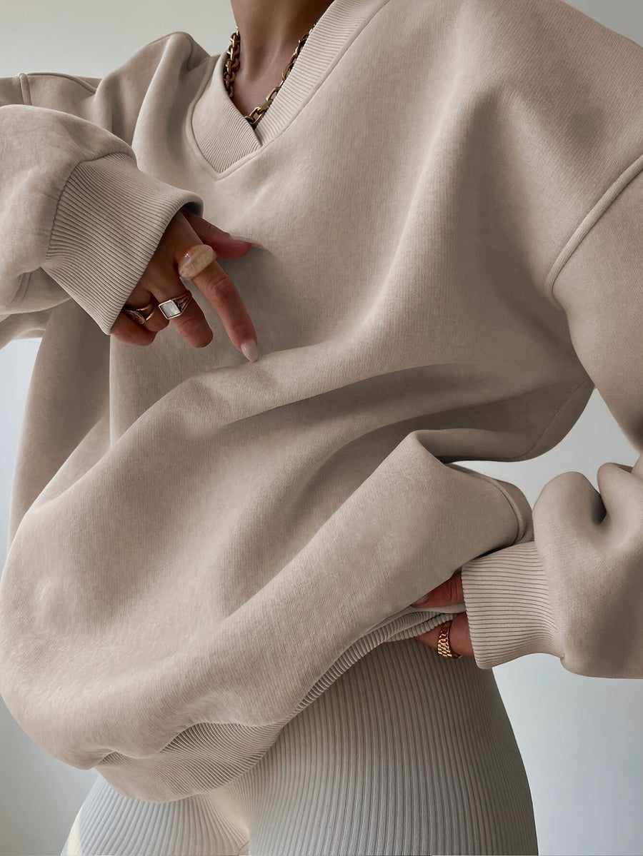 Hazel | Women's Half Zip Sweatshirt – Relaxed Quarter Zip Pullover view 4