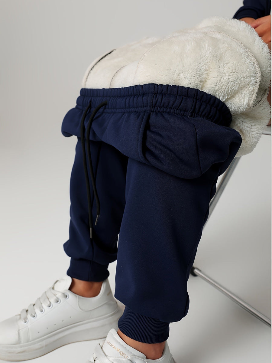 Fiona | Women's Lined Joggers – Cuffed Warm Winter Sweatpants view 15