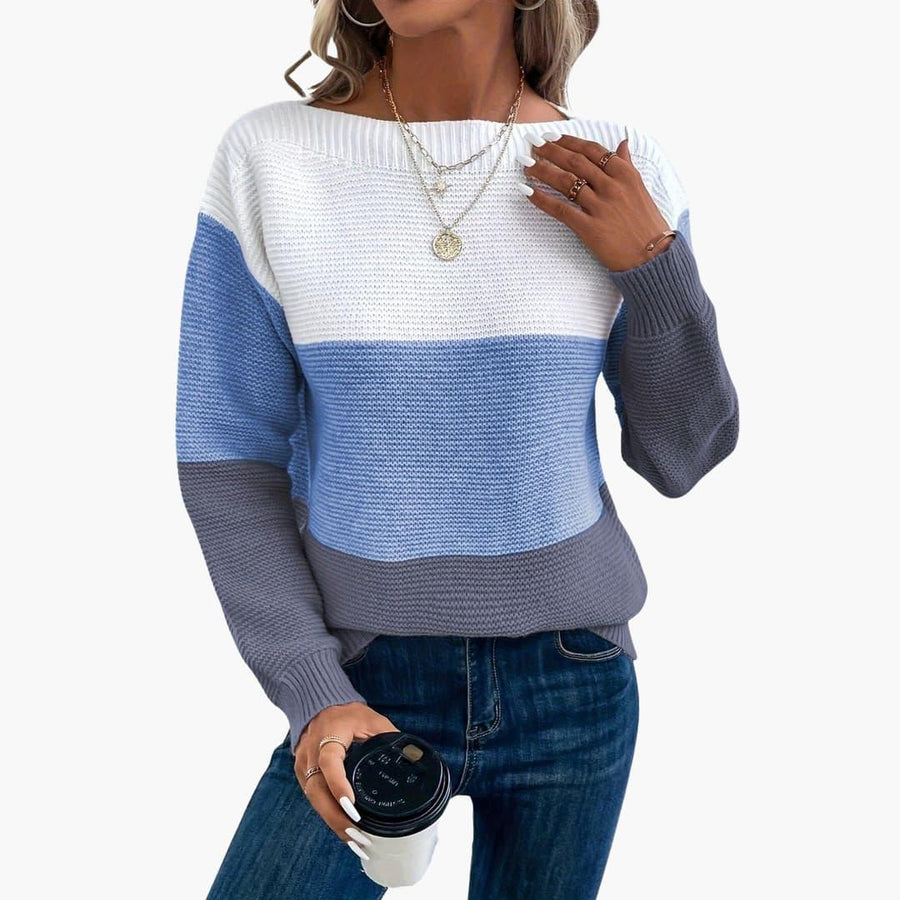 Oceane | Ombre Knit Jumper with Long Sleeves and Pullover Style view 6
