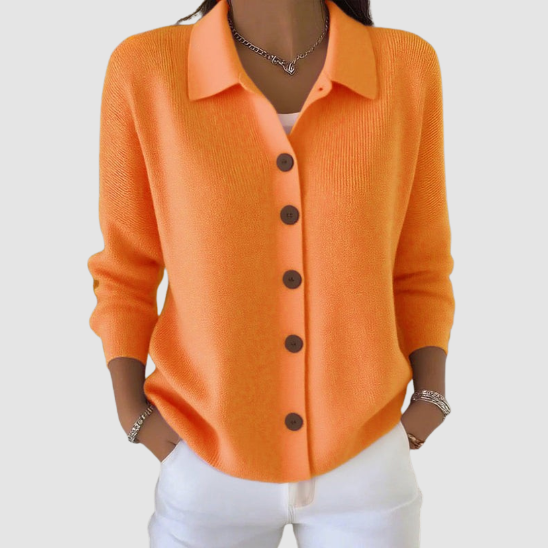 Marielena | Knit Cardigan with Button-Up Closure and Relaxed Fit